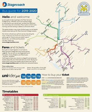Route and timetable information provided by Stagecoach for Peter Symonds Students.